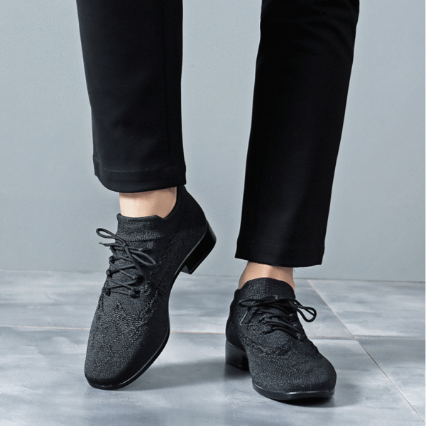 Men's Black 2.5cm Heels Ballroom Dance Shoes - Image 2