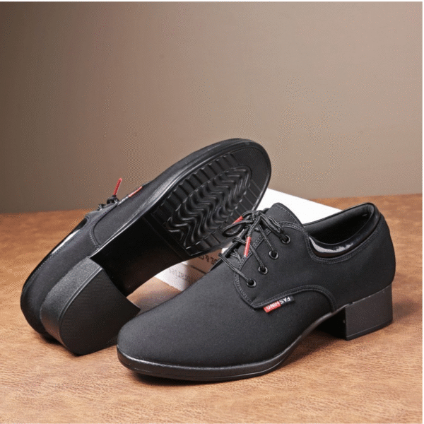 Men's 3.5cm Black Heels Ballroom Dance Shoes - Image 2