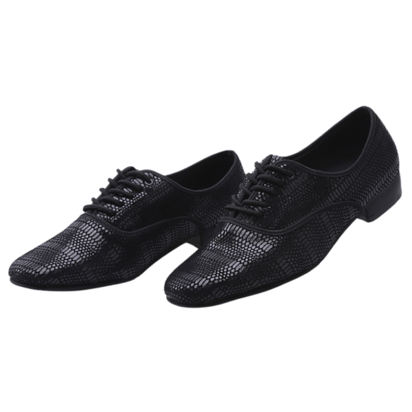 Men's Black Leatherette 3cm Heels Ballroom Dance Shoes