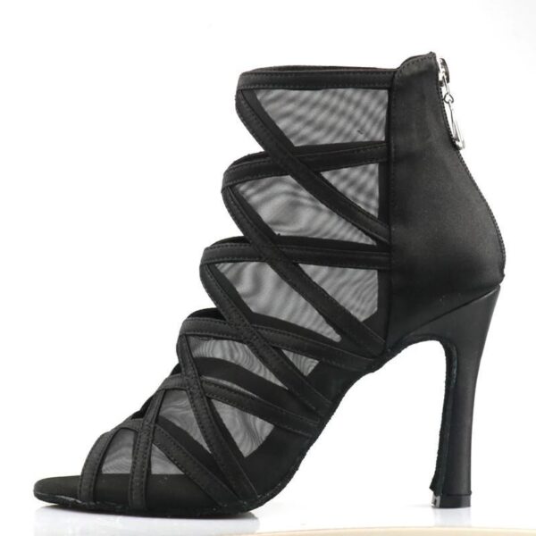 DS Women's Lace Customized Heel Heels Dance Boots Jazz Salsa Dancing Shoes - Image 3