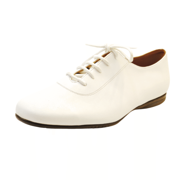 Men's 2cm White Leatherette Heels Ballroom Dance Shoes - Image 3