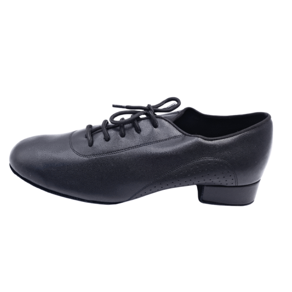 Men's 2cm Black Leatherette Heels Ballroom Dance Shoes - Image 3