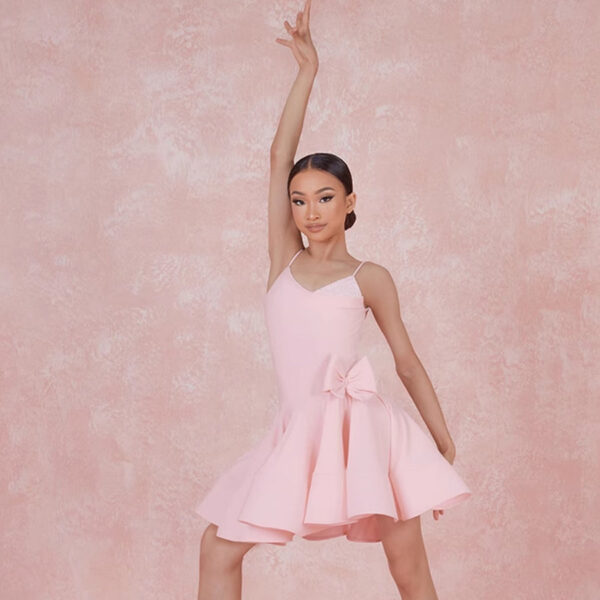 Z Girls Sleeveless V Neck Performance Dance Dresses Dancewear - Image 2