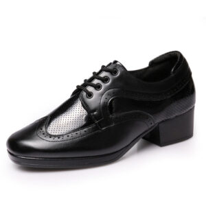KCDANCE Men's 4.5cm Leatherette Heels Ballroom Dance Shoes