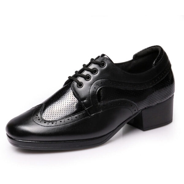 KCDANCE Men's 4.5cm Leatherette Heels Ballroom Dance Shoes