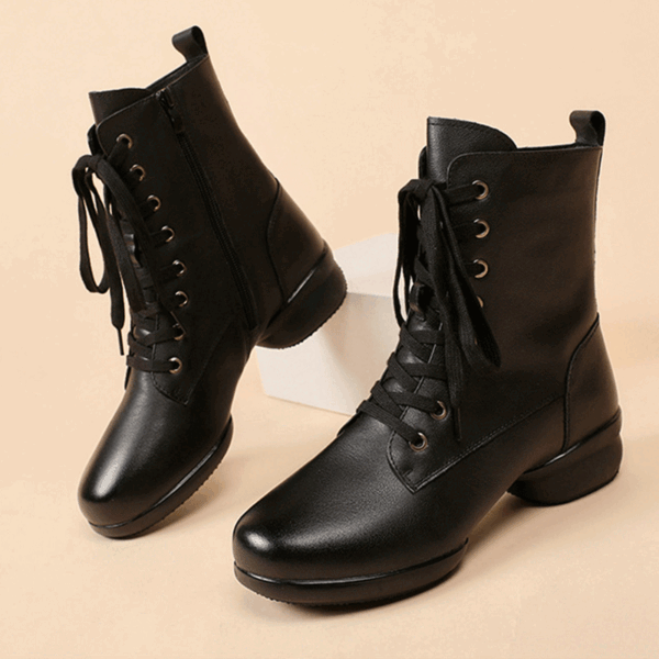 Men's Leatherette 4cm Heel Jazz With Lace-up Dance Boots Jazz Dance Shoes - Image 5