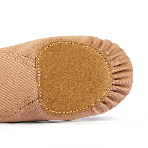 Kids Light Brown Canvas Flats Jazz Teaching & Practice Shoes - Image 5
