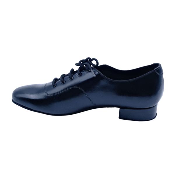 Men's 2cm Black Leatherette Heels Ballroom Dance Shoes - Image 2