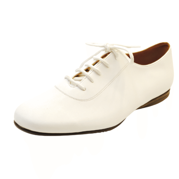 Men's 2cm White Leatherette Heels Ballroom Dance Shoes - Image 4