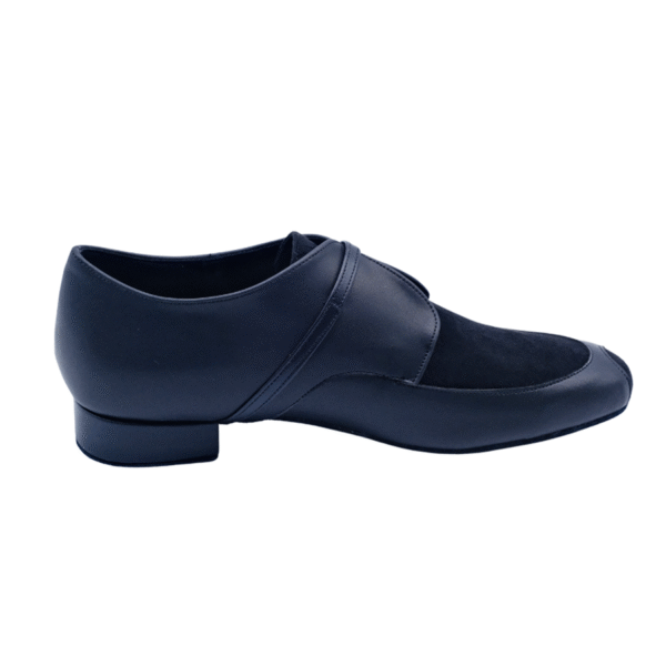 Men's 2cm Black Leatherette Heels Ballroom Dance Shoes - Image 4