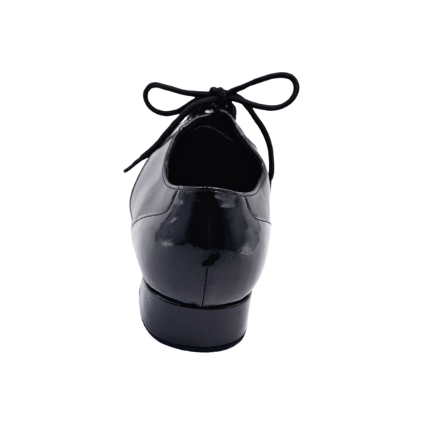 Men's 2cm Black Leatherette Heels Ballroom Dance Shoes - Image 4