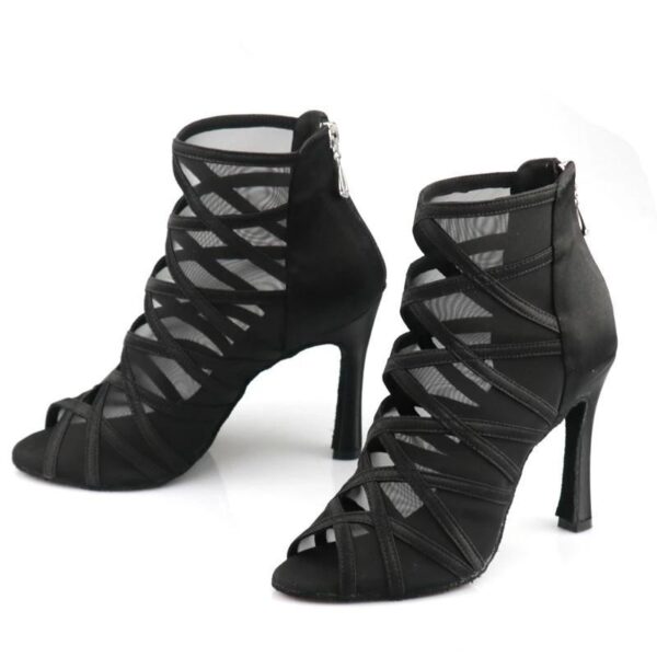 DS Women's Lace Customized Heel Heels Dance Boots Jazz Salsa Dancing Shoes - Image 2