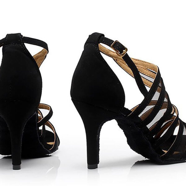 DS Women's Suede Customized Heel Latin Shoes Salsa Shoes Ballroom Dance Shoes - Image 3