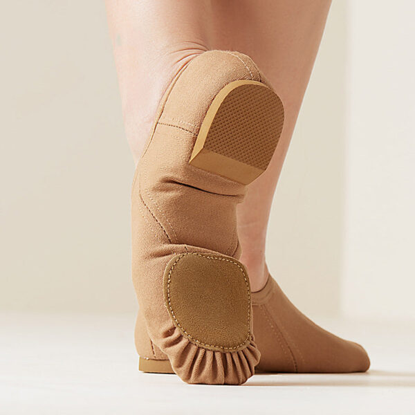 Kids Light Brown Canvas Flats Jazz Teaching & Practice Shoes - Image 4