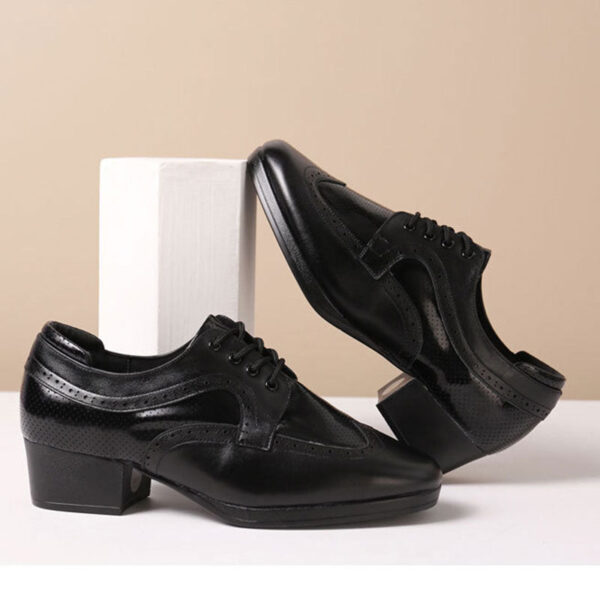 KCDANCE Men's 4.5cm Leatherette Heels Ballroom Dance Shoes - Image 4
