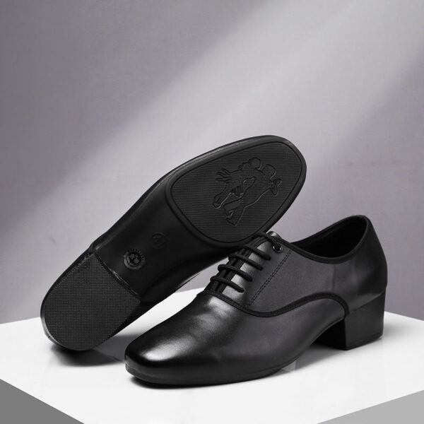 KCDANCE Men's Black Leatherette 4cm Heels Ballroom Dance Shoes Modern Dance Shoes - Image 2