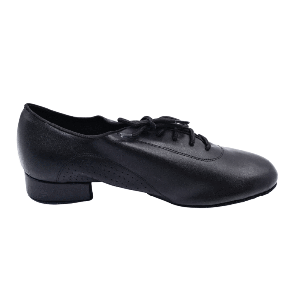 Men's 2cm Black Leatherette Heels Ballroom Dance Shoes - Image 5
