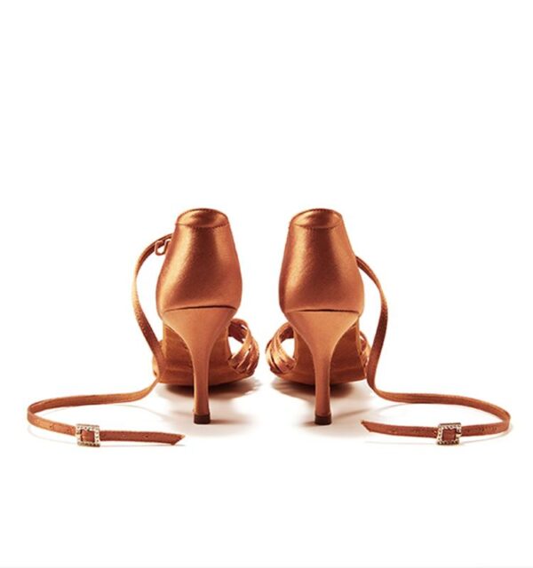 Women's Satin Customized Heel Ballroom Dance Shoes Latin Shoes - Image 6