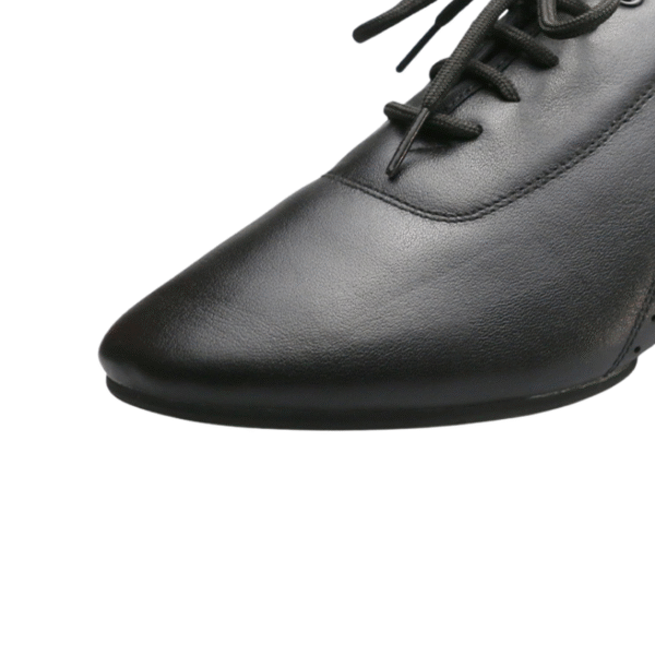 Men's 2.5cm Black Leatherette Heels Ballroom Dance Shoes - Image 7