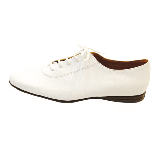 Men's 2cm White Leatherette Heels Ballroom Dance Shoes - Image 5