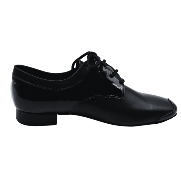 Men's 3cm Black Leatherette Heels Ballroom Dance Shoes - Image 5