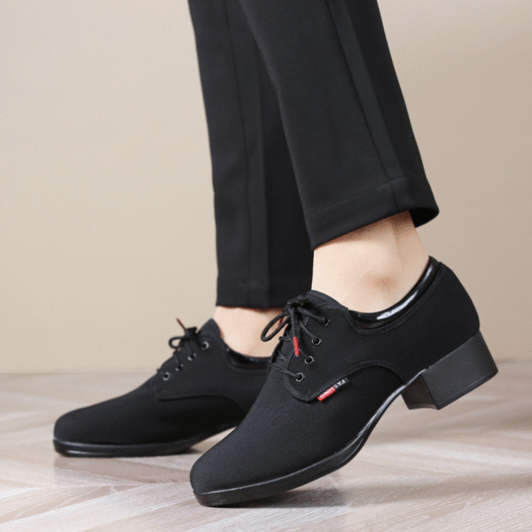 Men's 3.5cm Black Heels Ballroom Dance Shoes - Image 4