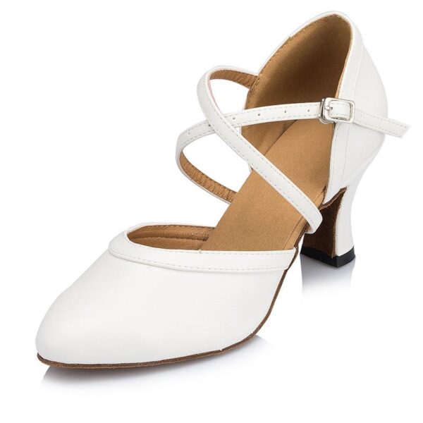 Women's Real Leather Customized Heel Ballroom Dance Shoes Modern Shoes Wedding Shoes - Image 2