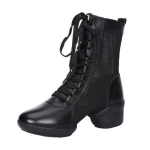 Women's Leatherette 4cm Heels With Lace-up Dance Shoes/Dance Boots/Jazz Boots