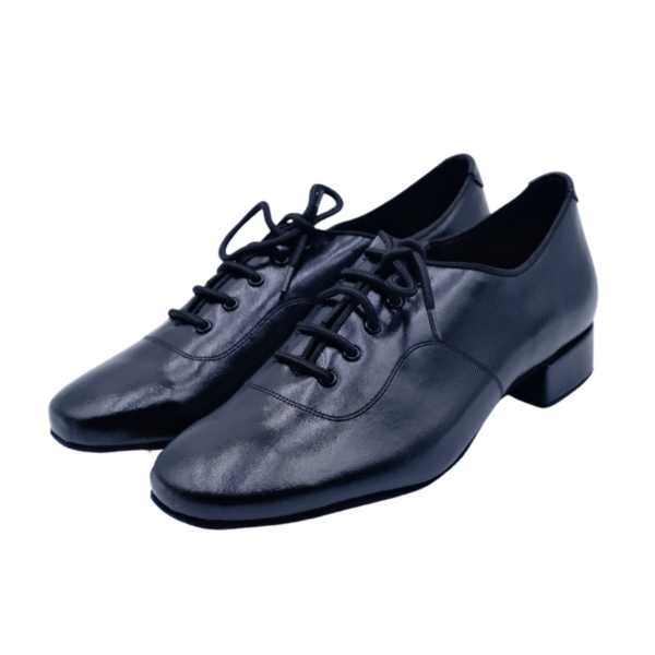 Men's 2cm Black Leatherette Heels Ballroom Dance Shoes