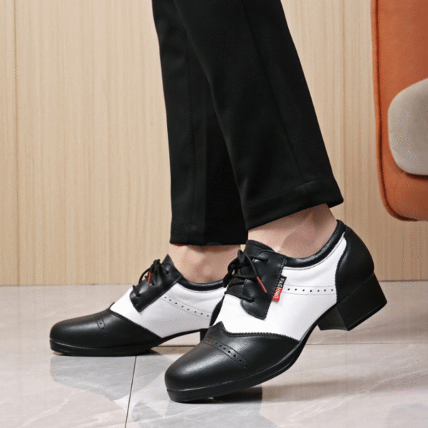 Men's 4cm Leatherette Heels Ballroom Dance Shoes - Image 3