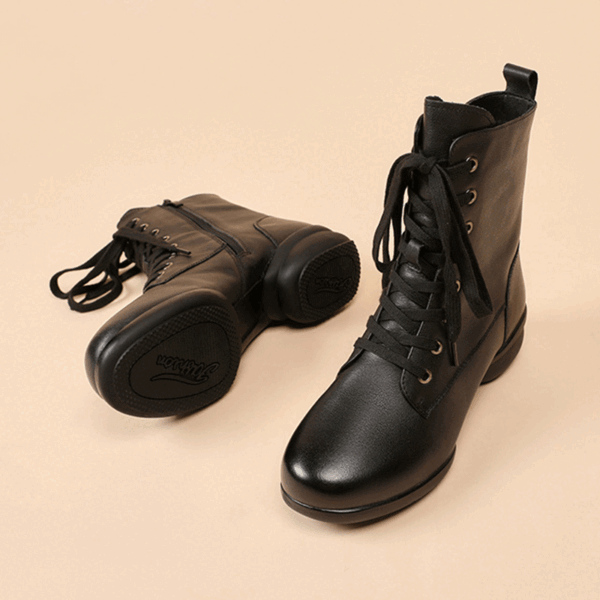 Men's Leatherette 4cm Heel Jazz With Lace-up Dance Boots Jazz Dance Shoes - Image 6