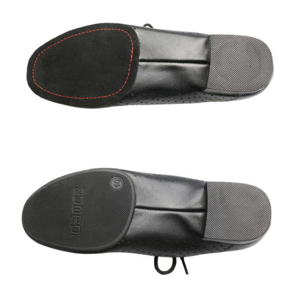 Men's 2.5cm Black Leatherette Heels Ballroom Dance Shoes - Image 4