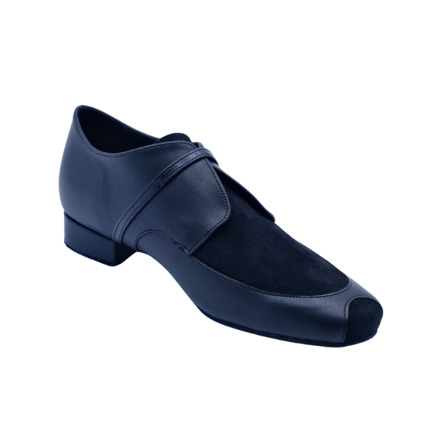 Men's 2cm Black Leatherette Heels Ballroom Dance Shoes - Image 6