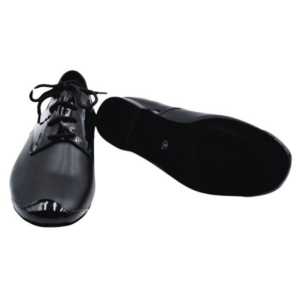 Men's 3cm Black Leatherette Heels Ballroom Dance Shoes - Image 6