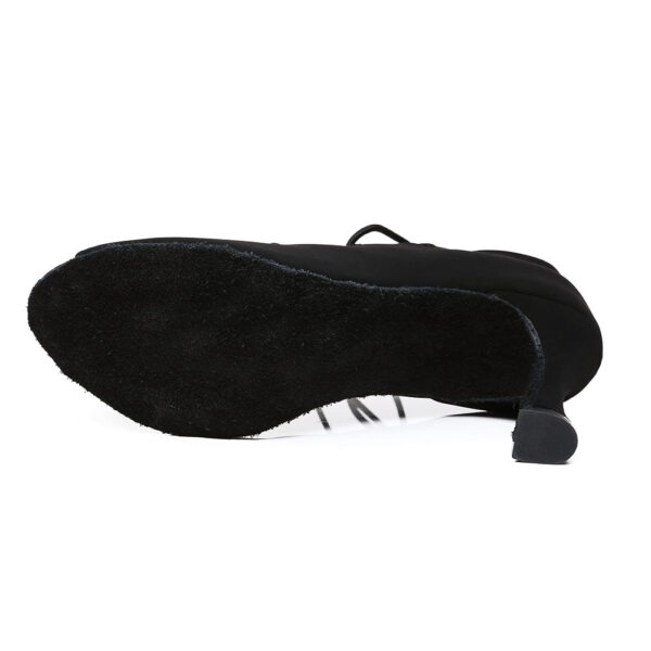 Women's Black Customized Heel Dance Boots Salsa Jazz Dance Shoes - Image 4