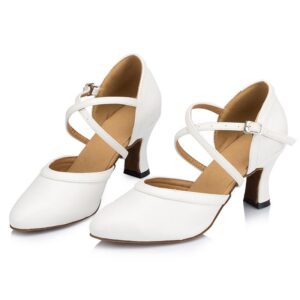Women's Real Leather Customized Heel Ballroom Dance Shoes Modern Shoes Wedding Shoes