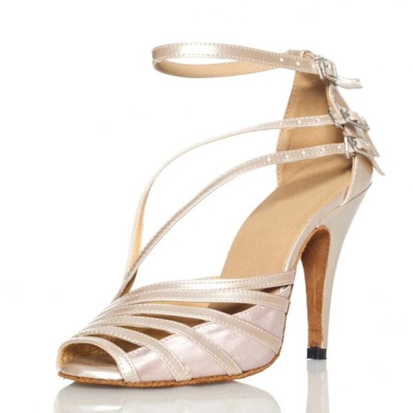 Women's Satin Customized Heel Salsa Shoes/Ballroom Dance Shoes/Latin Shoes - Image 2