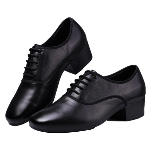 KCDANCE Men's Black Leatherette 4cm Heels Ballroom Dance Shoes Modern Dance Shoes