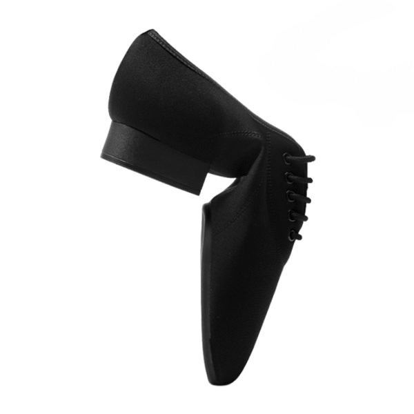 Men's Black Oxford Cloth Ballroom Dance Shoes - Image 4