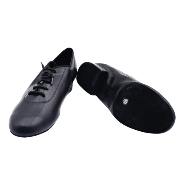 Men's 2cm Black Leatherette Heels Ballroom Dance Shoes - Image 7