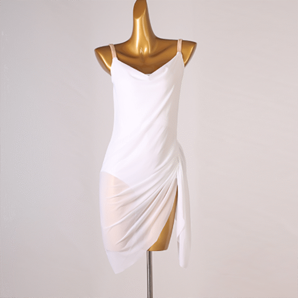 Customisable-Women's Rumba Spaghetti Straps Latin Dance Practice Dresses Performance Dresses - Image 6