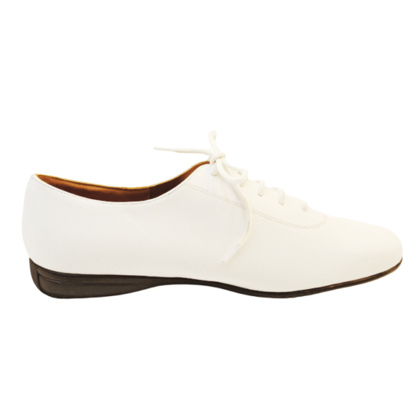 Men's 2cm White Leatherette Heels Ballroom Dance Shoes - Image 7