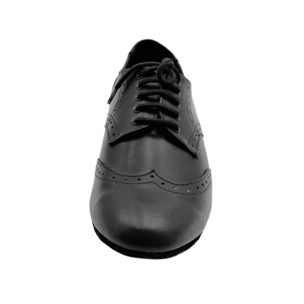 Men's 2cm Black Leatherette Heels Ballroom Dance Shoes - Image 6