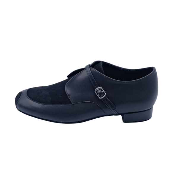 Men's 2cm Black Leatherette Heels Ballroom Dance Shoes - Image 7