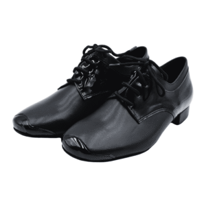 Men's 3cm Black Leatherette Heels Ballroom Dance Shoes
