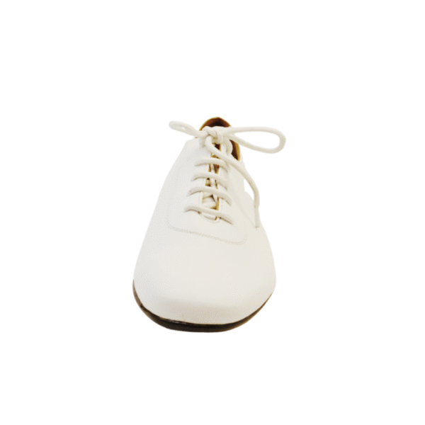 Men's 2cm White Leatherette Heels Ballroom Dance Shoes - Image 8