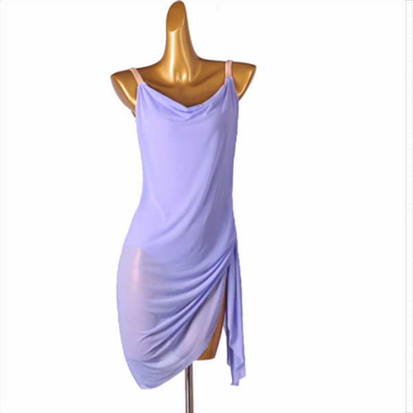 Customisable-Women's Rumba Spaghetti Straps Latin Dance Practice Dresses Performance Dresses - Image 7