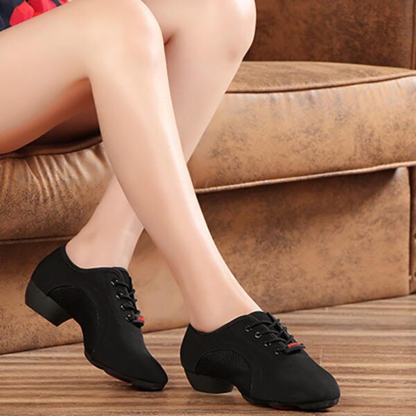 Women's Canvas 3cm Heels Teaching & Practice Shoes Ballroom Dance Shoes - Image 2