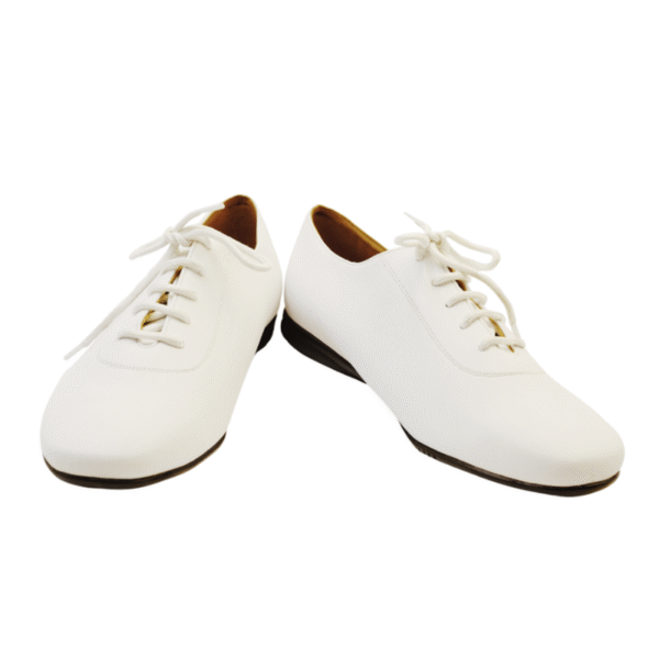 Men's 2cm White Leatherette Heels Ballroom Dance Shoes - Image 9