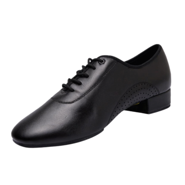 Men's 2.5cm Black Leatherette Heels Ballroom Dance Shoes - Image 6
